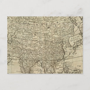 Postal Mapa de Asia