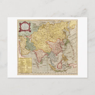 Postal Mapa de Asia PanorámicaAsia 2