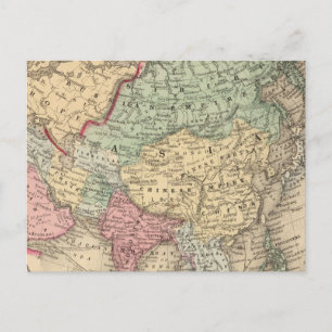 Postal Mapa de Asia por Mitchell