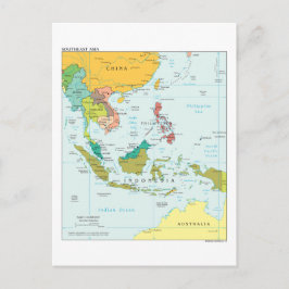 Postal Mapa de Asia Sudoriental