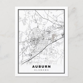 Postal Mapa de Auburn