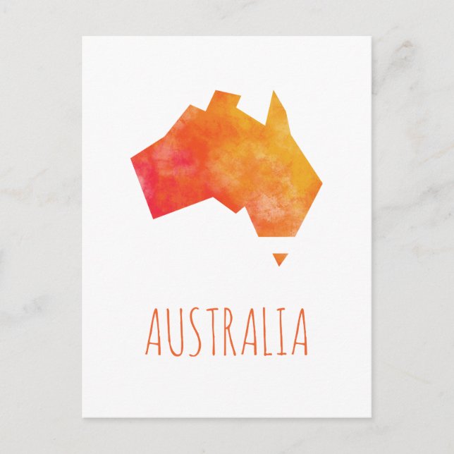 Postal Mapa de Australia (Anverso)