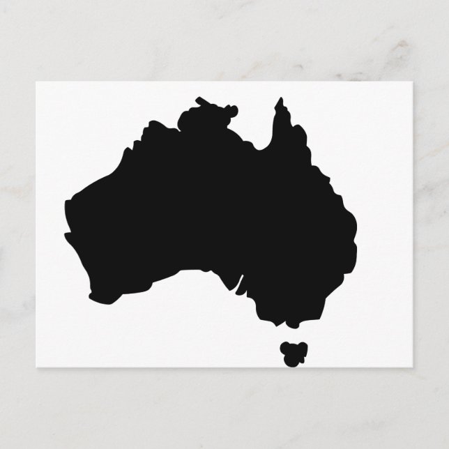 Postal Mapa de Australia (Anverso)