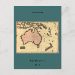 Postal Mapa de Australia 1818 - Australia, Nueva Zelanda