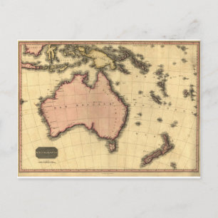 Postal Mapa de Australia 1818 - Australia, Nueva Zelanda