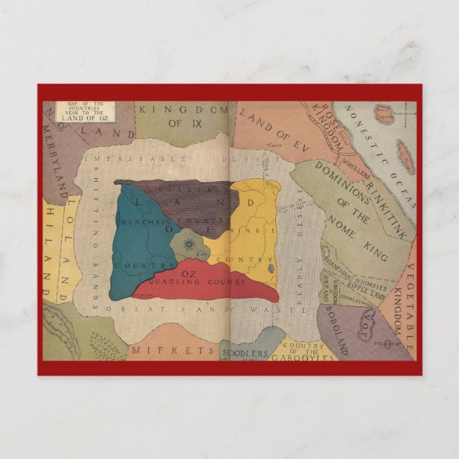 Postal Mapa de Australia y los países vecinos (Anverso)