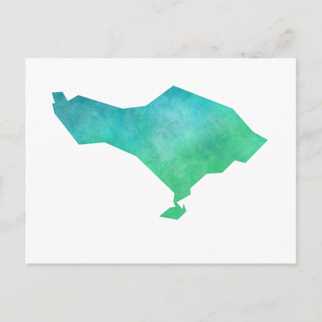 Postal Mapa de Bali (Anverso)