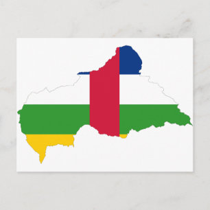 Postal Mapa de bandera de África Central