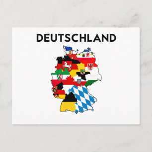 Postal mapa de bandera de alemania