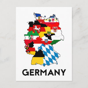 Postal mapa de bandera de alemania