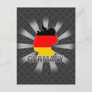 Postal Mapa de bandera de Alemania 2.0