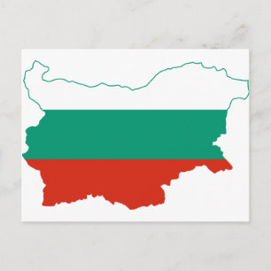 Postal Mapa de bandera de Bulgaria BG