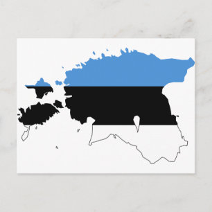 Postal Mapa de bandera de Estonia EE