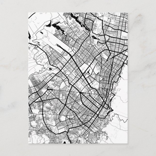 Postal Mapa de Bangkok Tailandia (Anverso)
