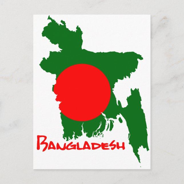 Postal Mapa de Bangladesh (Anverso)