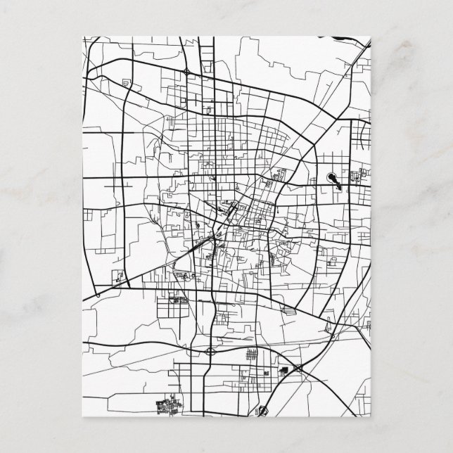 Postal Mapa de Baoding China (Anverso)