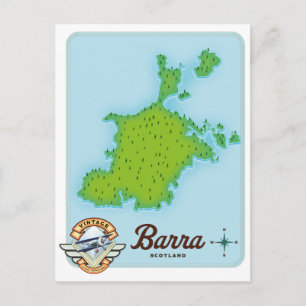 Postal Mapa de Barra Escocia