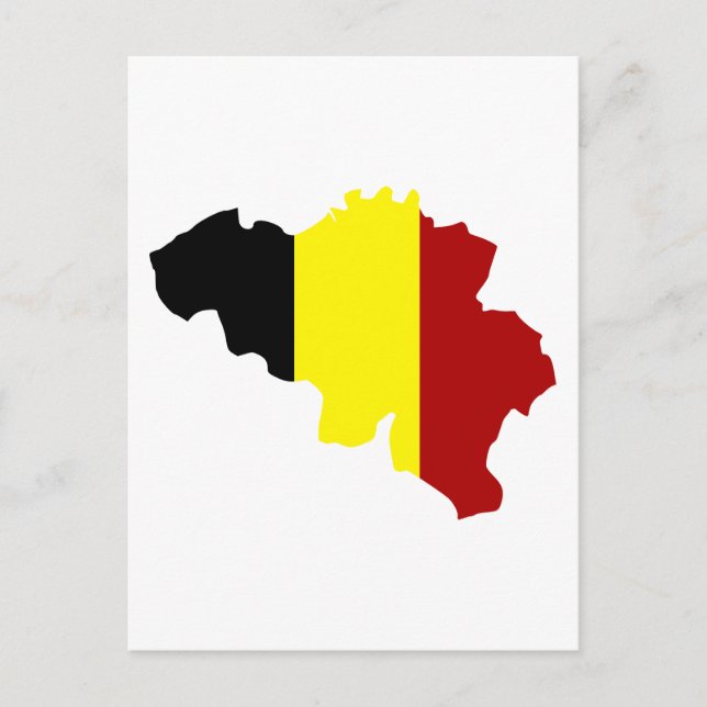 Postal Mapa de Bélgica (Anverso)