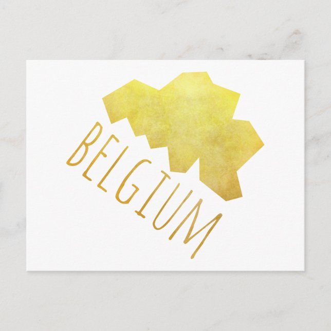 Postal Mapa de Bélgica (Anverso)