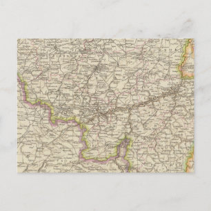 Postal Mapa de Bélgica y Luxemburgo