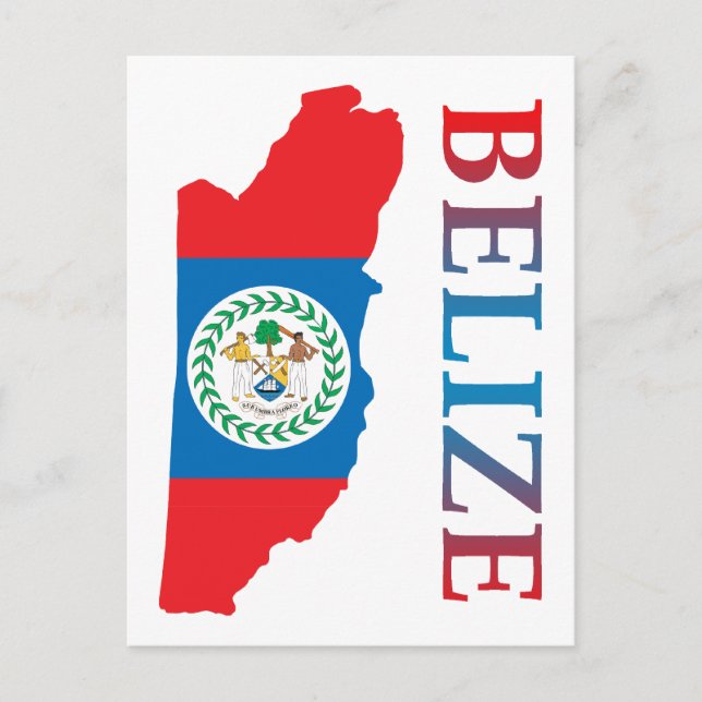 Postal Mapa De Belice (Anverso)
