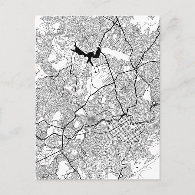 Postal Mapa de Belo Horizonte Brasil (Anverso)