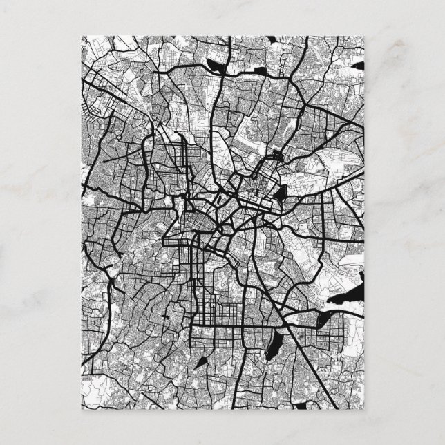 Postal Mapa de Bengaluru Karnataka (Anverso)