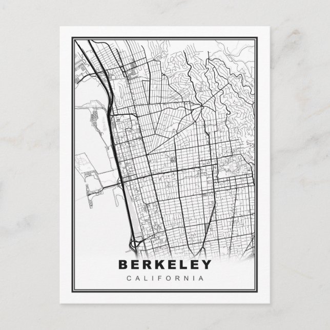 Postal Mapa de Berkeley (Anverso)