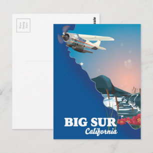 Postal Mapa de Big Sur California