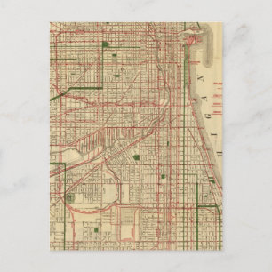 Postal Mapa de Blanchard de Chicago