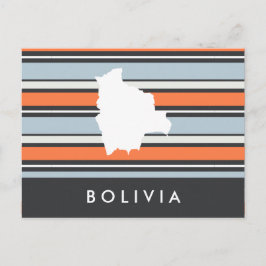 Postal Mapa de Bolivia: Rayas modernas