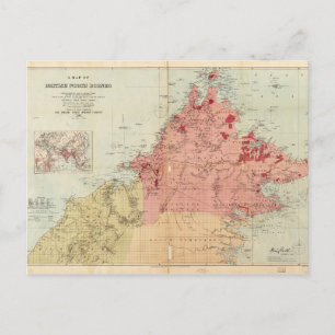 Postal Mapa de Borneo Norte Británico (1899)