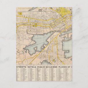 Postal Mapa De Boston