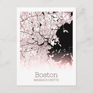 Postal Mapa de Boston