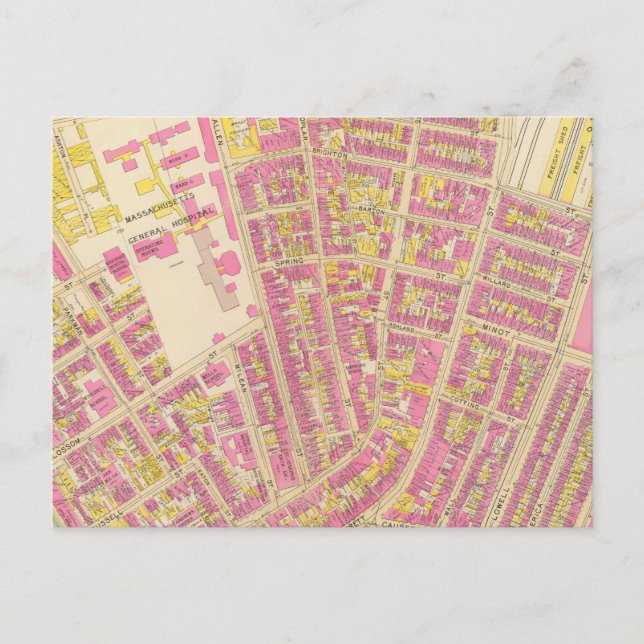 Postal Mapa de Boston 20 (Anverso)