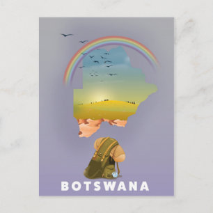 Postal mapa de Botsuana