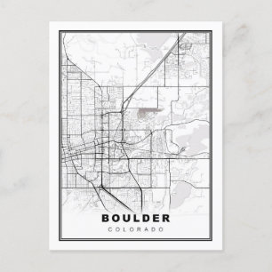 Postal Mapa de Boulder