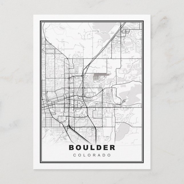 Postal Mapa de Boulder (Anverso)