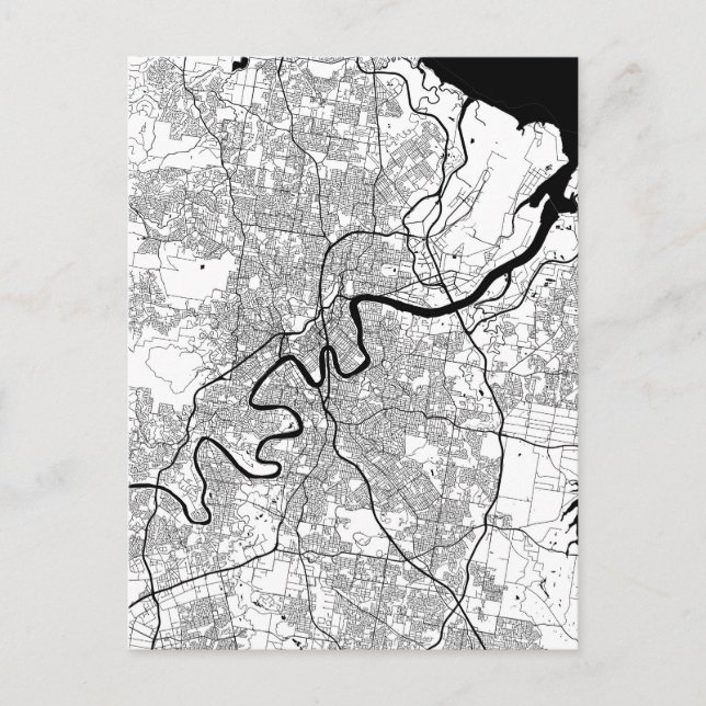 Postal Mapa de Brisbane Australia (Anverso)