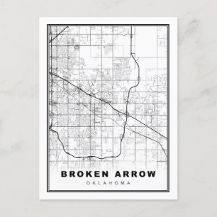 Postal Mapa de Broken Arrow