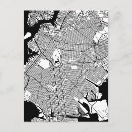 Postal Mapa de Brooklyn Nueva York