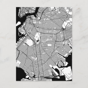 Postal Mapa de Brooklyn Nueva York
