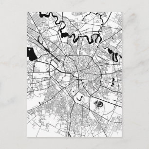 Postal Mapa de Bucarest Rumania