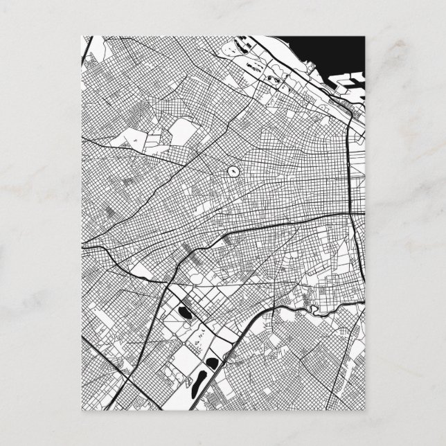 Postal Mapa de Buenos Aires Argentina (Anverso)