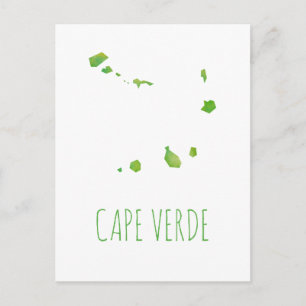 Postal Mapa de Cabo Verde