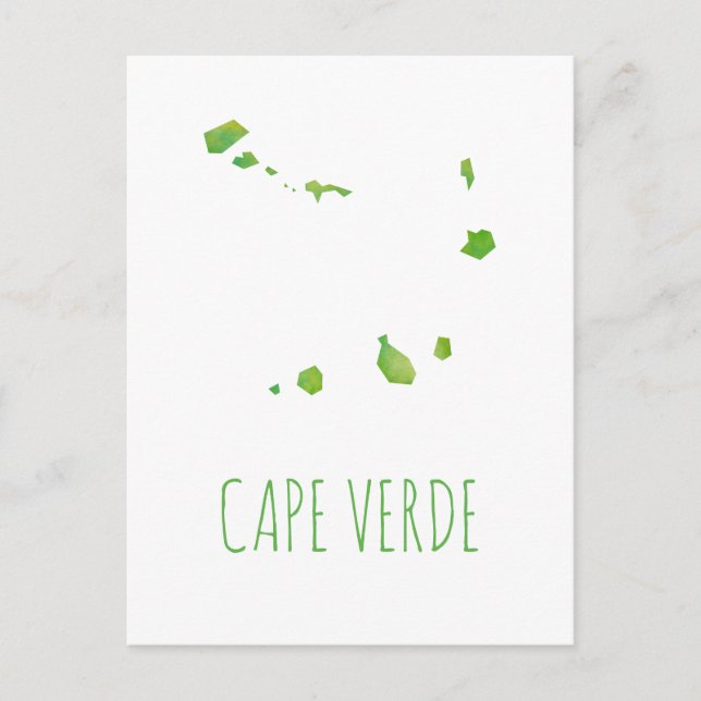 Postal Mapa de Cabo Verde (Anverso)