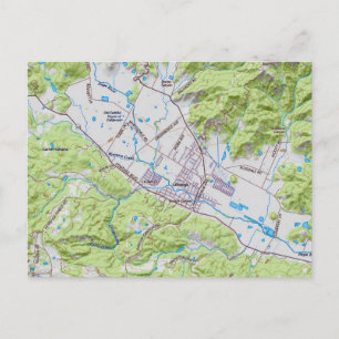 Postal Mapa de California de Calistoga