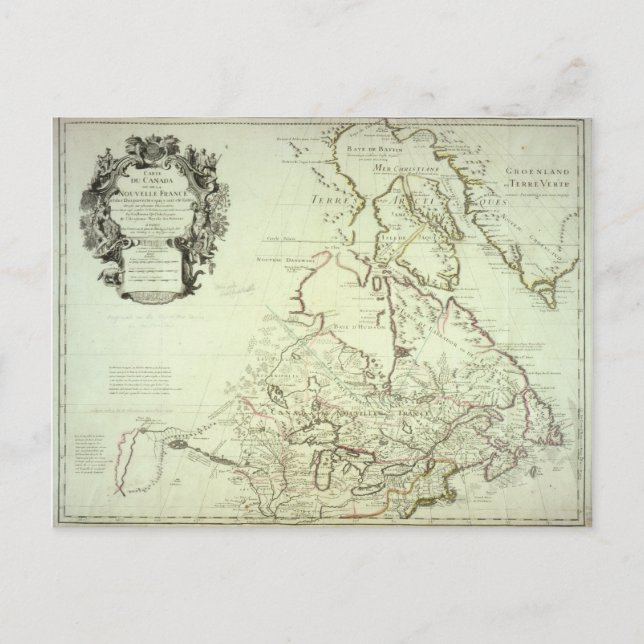 Postal Mapa de Canadá (Anverso)