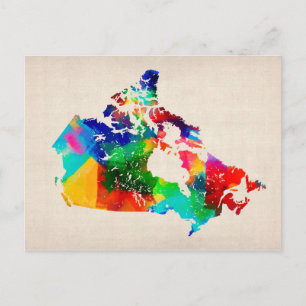 Postal Mapa de Canadá