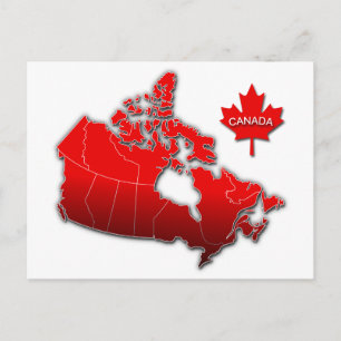 POSTAL MAPA DE CANADÁ